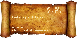Iványi Ulrik névjegykártya